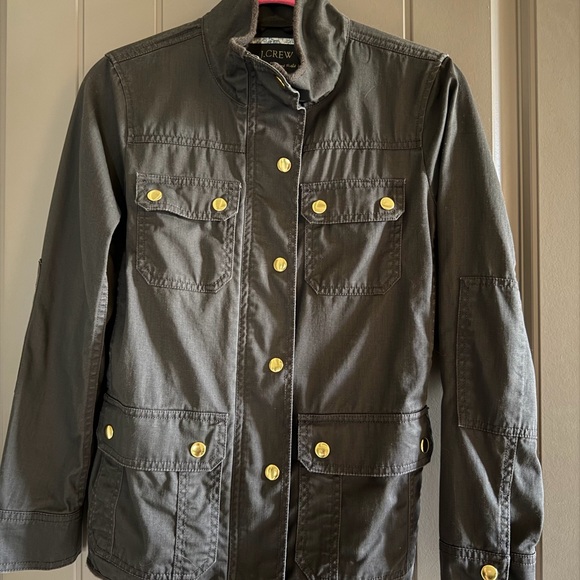 J. Crew Jackets & Blazers - J. Crew Olive Utility Jacket with Gold-Tone Buttons